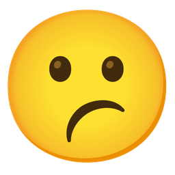 Face with diagonal mouth and Frowning face