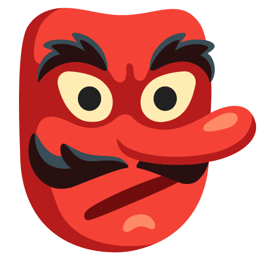 Face with diagonal mouth and Goblin