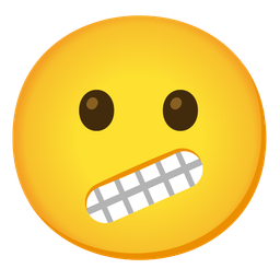 Face with diagonal mouth and Grimacing face