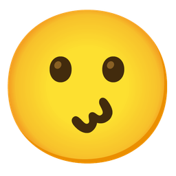 Face with diagonal mouth and Kissing face