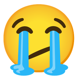 Face with diagonal mouth and Loudly crying face