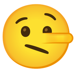 Face with diagonal mouth and Lying face