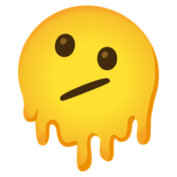 Face with diagonal mouth and Melting face