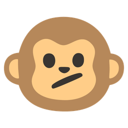 Face with diagonal mouth and Monkey face