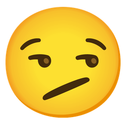 Face with diagonal mouth and Smirking face