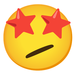 Face with diagonal mouth and Star-struck