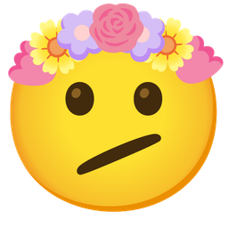 Face with diagonal mouth and Tulip