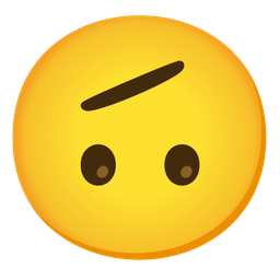 Face with diagonal mouth and Upside-down face