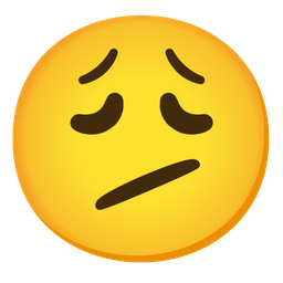 Face with diagonal mouth and Weary face