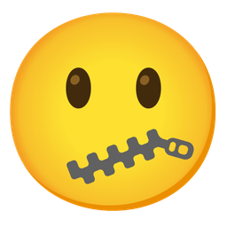 Face with diagonal mouth and Zipper-mouth face