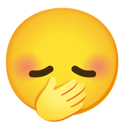 face with hand over mouth and disappointed face