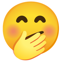 face with hand over mouth and face with diagonal mouth