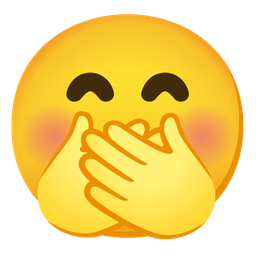 face with hand over mouth and face with open eyes and hand over mouth