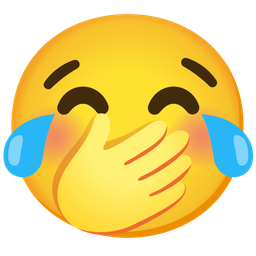 Face with hand over mouth and Face with tears of joy