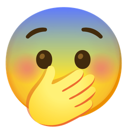 face with hand over mouth and fearful face