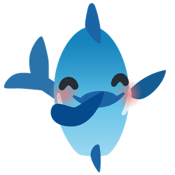 face with hand over mouth and fish