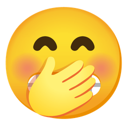 face with hand over mouth and grimacing face