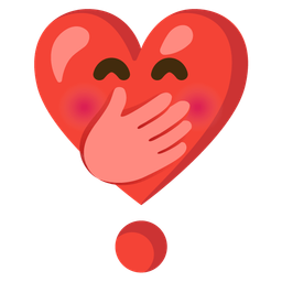 face with hand over mouth and heart exclamation