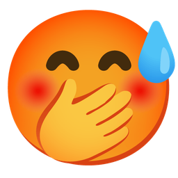 face with hand over mouth and hot face