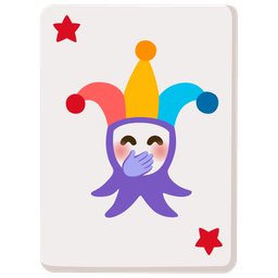 face with hand over mouth and joker