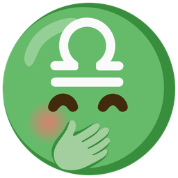 face with hand over mouth and Libra