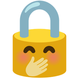 face with hand over mouth and locked