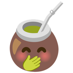 face with hand over mouth and mate