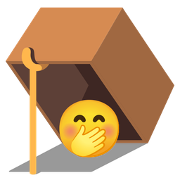 face with hand over mouth and mouse trap