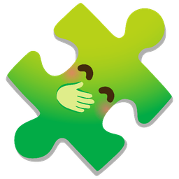 face with hand over mouth and puzzle piece