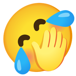 Face with hand over mouth and Rolling on the floor laughing