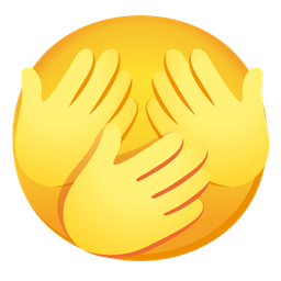 face with hand over mouth and see-no-evil monkey