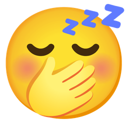 face with hand over mouth and sleeping face