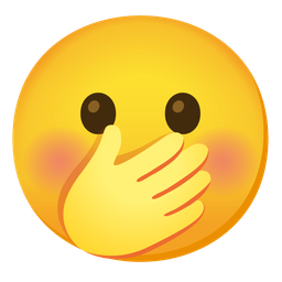 face with hand over mouth and slightly frowning face