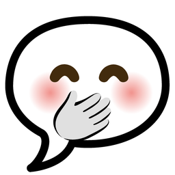 face with hand over mouth and speech balloon