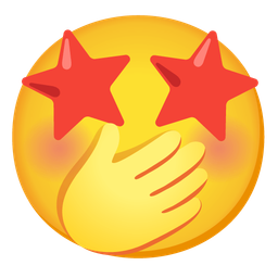 Face with hand over mouth and Star-struck