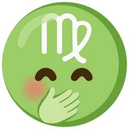 face with hand over mouth and Virgo