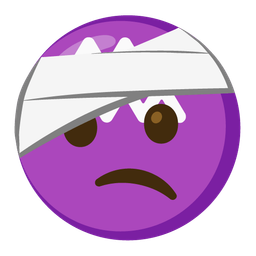 face with head-bandage and Aquarius