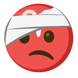 face with head-bandage and Aries