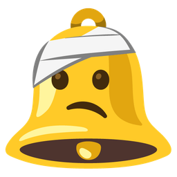 face with head-bandage and bell