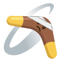 face with head-bandage and boomerang