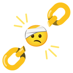 face with head-bandage and chains