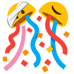 face with head-bandage and confetti ball