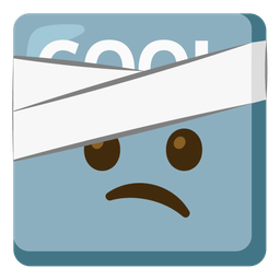 face with head-bandage and COOL button