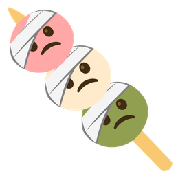 face with head-bandage and dango