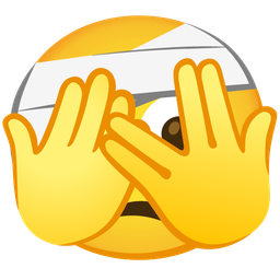 face with head-bandage and face with peeking eye