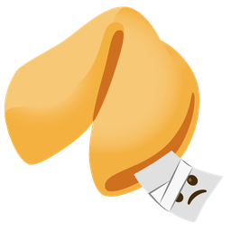 face with head-bandage and fortune cookie