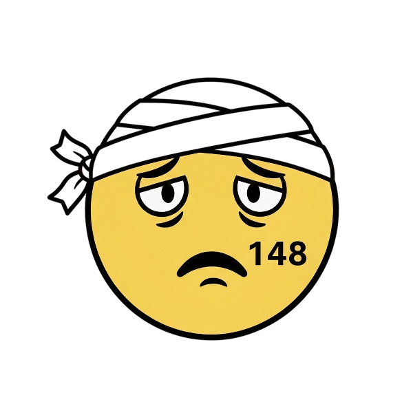 Face with head-bandage and Input numbers