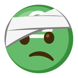 face with head-bandage and Libra