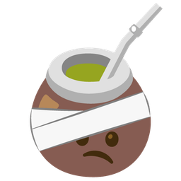 face with head-bandage and mate