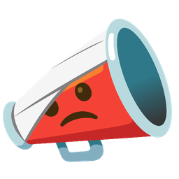 face with head-bandage and megaphone